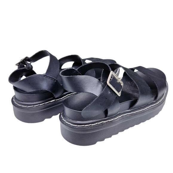 Madden Girl Daze Lug-Sole Platform Black Sandals Women's Size 8 - Picture 4 of 8